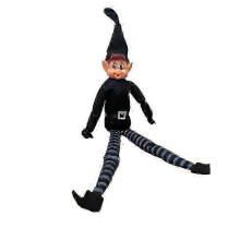 (Black Elf Boy) New Multi Colored Christmas Elves for Girl and Boy Elf Doll Christmas Ornament Gifts Christmas Tree Decoratio Christmas Gift