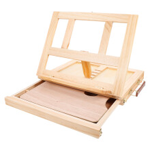 1St Tischstaffelei Mit Schublade Holz Klappbarer Malständer