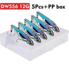 (12g)Lot of 5pcs Metal Blade Fishing Lures Hard VIB Crank Bait Sinking Hook Kit 5-20g