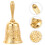 Bell Handbell Kupfer Vintage Design 1 Satz 5