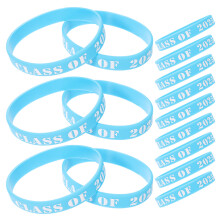 25St Decoratieve Blauwe Siliconen Armbanden Geschikt Voor Diplomafeest