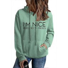 (S,2235)I 'M Nice Pero No Te Pases Women's Loose Winter Hooded Sweater