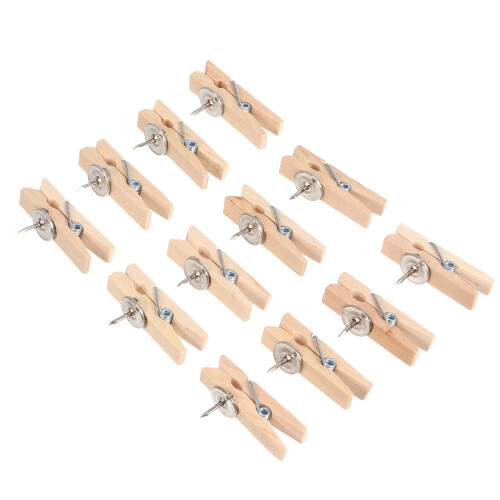 Pin Clips Holz Sortierte Farben 50 1,4 Zoll