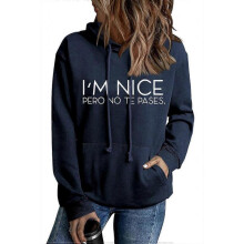 (M,2237)I 'M Nice Pero No Te Pases Women's Loose Winter Hooded Sweater