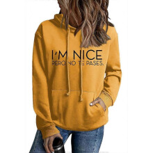 (XL,2242)I 'M Nice Pero No Te Pases Women's Loose Winter Hooded Sweater