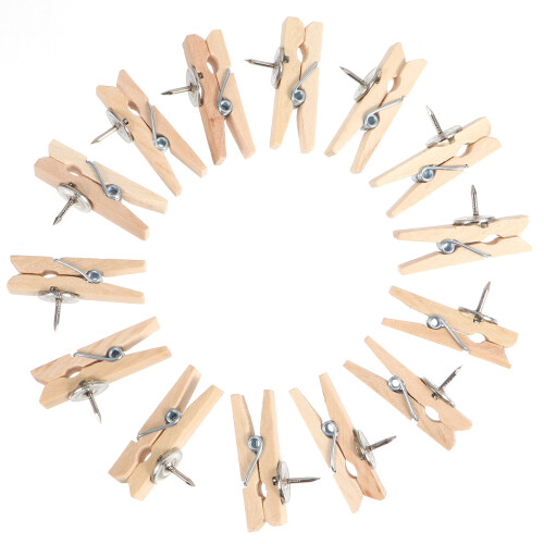 Pin Clips Holz Sortierte Farben 50 1,4 Zoll 1