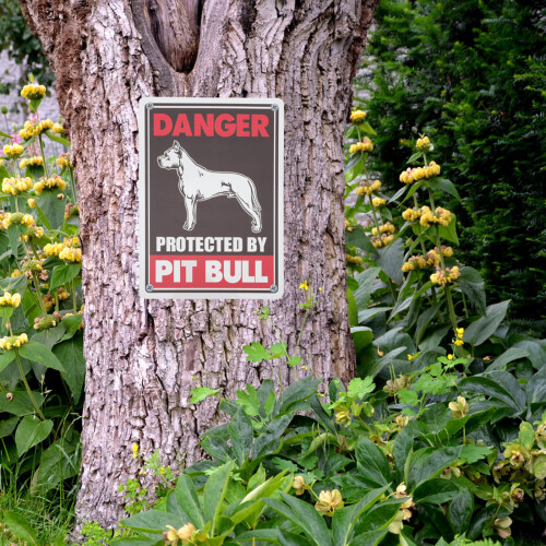 2Stück Schild Rahmenloser Hundeeisen 2
