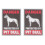 2Stück Schild Rahmenloser Hundeeisen 4