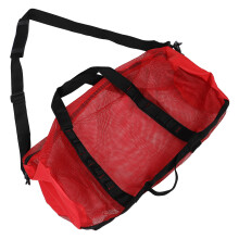 Zylindrische Strandtasche Rot Nylonmasche