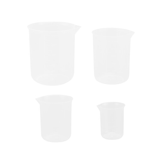 Experimentalbecher Polypropylen 4 Stk Transparent