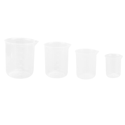 Experimentalbecher Polypropylen 4 Stk Transparent 1