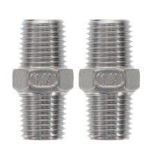 Hose Anschlusskupplung Silber 304 Edelstahl 2 Set