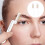 2Pièces Brosse Sourcils Pliable Or Outil Multifonction 4