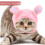 Kitten Katzenhut Plüsch Rosa 1 Set 11