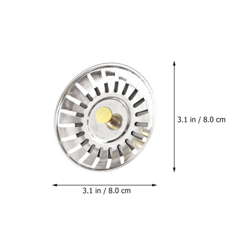 10 Spülbecken-Ablaufsieb Haarfilter Ring Metall 1