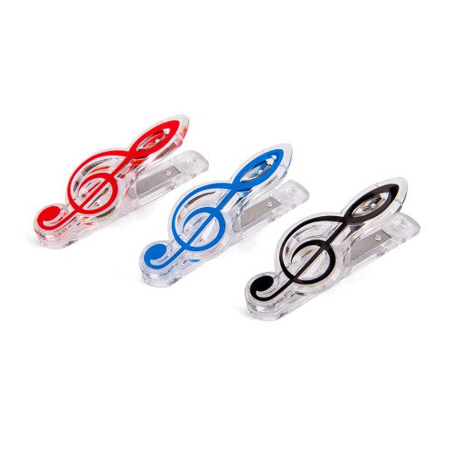 Raindrops Musiksymbol Clip Notizblock Hefter Acryl