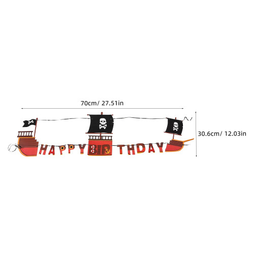 Banner Papier Schild Fahnenkette Geburtstagsfeier 2