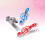 Raindrops Musiksymbol Clip Notizblock Hefter Acryl 5