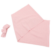 1Set Roze Babypakdoek En Hoofdband Baby En Wasbaar