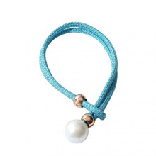 (Hole Blue) 2 Pack Adjustables Pearl Curtain Rope Modern Style Punch-Free Curtain Ties Home Decorative Pearl Curtain Ties