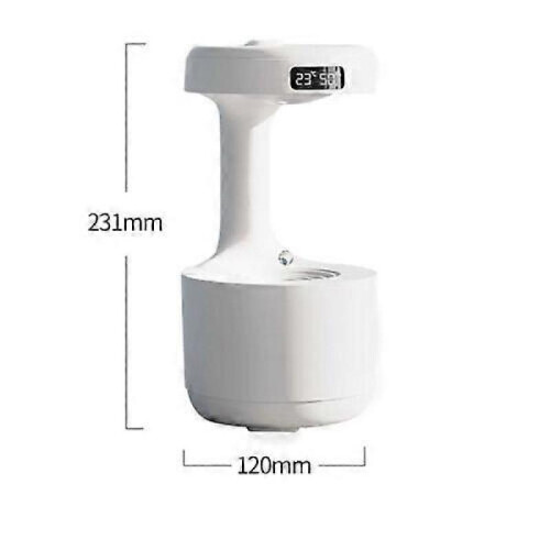 (White) Anti-gravity Humidifier Water Droplet Backflow Aromatherapy Diffuser Mist 1