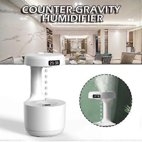 (White) Anti-gravity Humidifier Water Droplet Backflow Aromatherapy Diffuser Mist 2