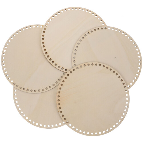 10Pièces Support En Bois Ivoire Pour Base De Sac Crocheté DIY Robuste