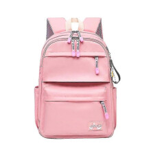 (pink) School Backpack Ladies Fashion School Bag Middle School Students Large Capacity Backpack