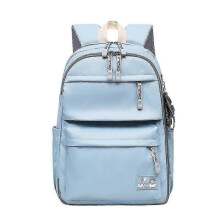 (blue) School Backpack Ladies Fashion School Bag Middle School Students Large Capacity Backpack