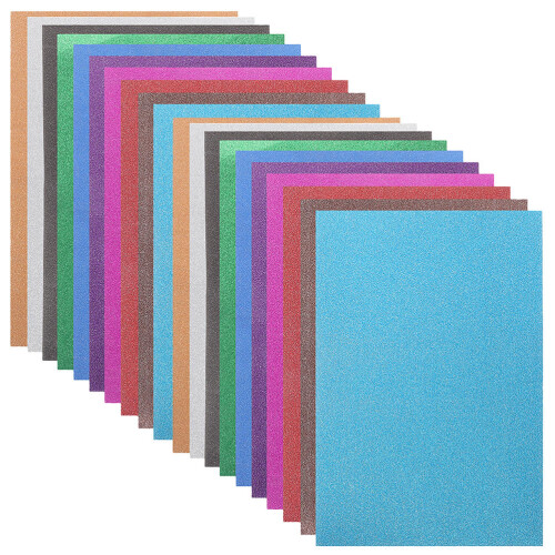 Farbiges Papier A4 20 Multifunktionales Glitzerpapier 1