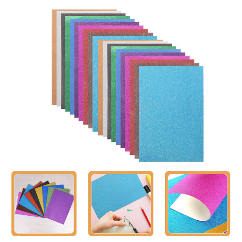 Farbiges Papier A4 20 Multifunktionales Glitzerpapier 2