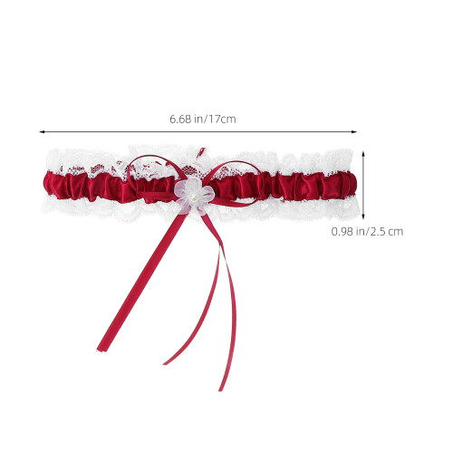 3Teiliges Hochzeitsstrumpfband Spitzenband Mit - 1