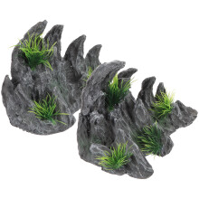 2 Aquarium Dekorationen Aquarium Vakuum Kies 14x10,2 cm