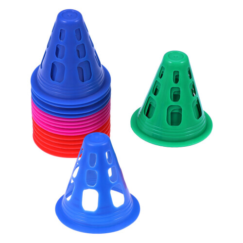 25 Winddichte Flache Blumen Pile Rollschuhkegel