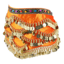 Orange Latein Hüfttuch Taillenkette Gürtel Für Frauen