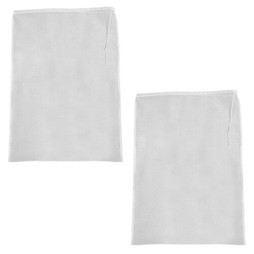 2Stk Mesh Filterbeutel Mit Zugband Obst Gemüse Wein Filter Sieb Beutel
