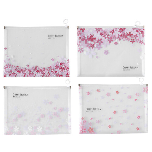 1 Set 4Stk Rosa Transparenter Reißverschlussbeutel 2