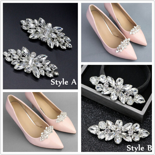 Schuhclip Hochzeitsclips Glitzer Schnalle 2