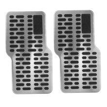 Pedalauflagen Silber 2 Stk 11,4x6,3x0,08 Zoll
