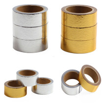 DIY Papierklebeband Selbstklebendes Dekoratives Band Silber 10