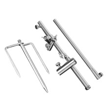 1Stk Mehrzweck Angelrutenhalter Edelstahl Tragbar Silber