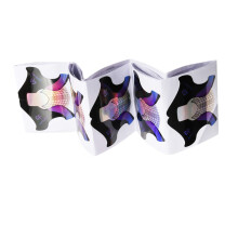 100 Stuks Verdikte Papieren Ladevis Vormige Crystal Nagelstickers