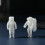 4Stück Ornamente 3D Weiß 6