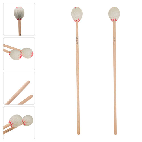 2Pièces Baguettes Marimba Érable Blanche Tonalité 2