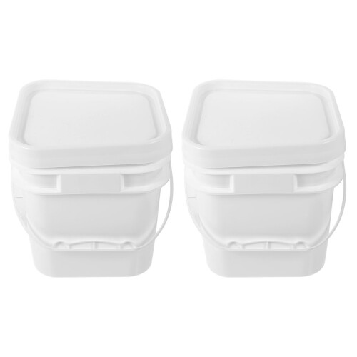 2Stk Eimer Für Maler Wiederverwendbar Weiß Chemikalienlagerung 2