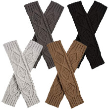4Paren Paar Dames Gebreide Warm Arm Cover Bescherming Stijlvol