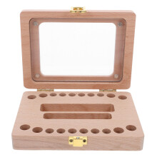 Holzrahmenbox Zur Aufbewahrung Von Babyzähnen Mit Japanischen Aufklebern