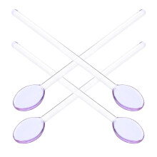 4 Hochtemperaturbeständige Glaslöffel Kaffeelöffel Rührlöffel