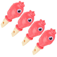4Stk. Kunststoff Pfeifen Rot Für Kinder Lernspiel Und Spaß