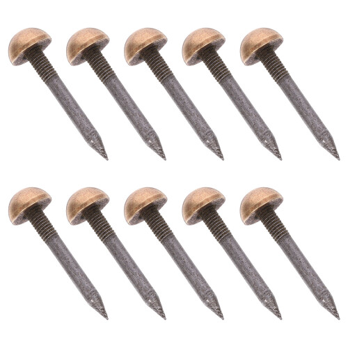 10 Bronze Möbelnägel Für Polsterarbeiten 1